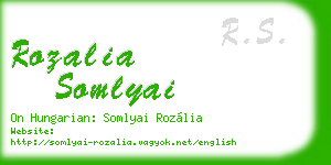 rozalia somlyai business card