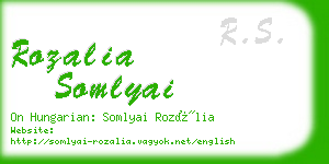 rozalia somlyai business card